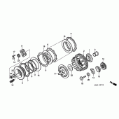 Схема узла: Сцепление для Honda XL600 Transalp