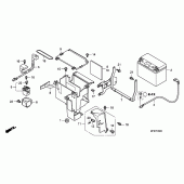 Схема вузла: Акумулятор для Honda VT750 Shadow Spirit