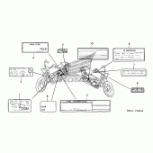 Схема вузла: Інформаційні наклейки для Honda CMX250 Rebel