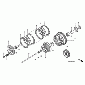 Схема вузла: Зчеплення для Honda VT1100 Shadow ACE