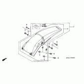 Схема вузла: Заднє крило для Honda CRF450 CRF450R