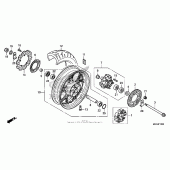 Схема узла: Заднее колесо для Honda NC700