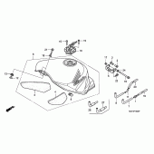 Схема вузла: Паливний бак для Honda VTR1000 VTR SP-1