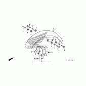 Схема узла: Переднее крыло для Honda VT750 Shadow Spirit