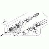 Схема узла: Стартер электрический для Honda GL1800 Gold Wing