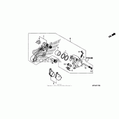 Схема вузла: Задній гальмівний супорт (vt1300cs) для Honda VT1300 Sabre
