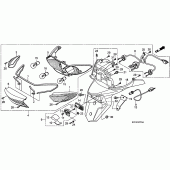 Схема вузла: Задній ліхтар (Стоп-сигнал) (XL125V7 / 8) для Honda XL125 Varadero