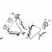 Схема узла: Цепь ГРМ и Натяжитель и Успокоитель для Honda VTR250 VTR