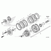 Схема узла: Сцепление для Honda ST1300 Pan-European Police