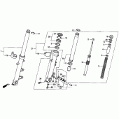 Схема вузла: Вилка передньої осі для Honda CBR1000 CBR1000F Hurricane