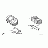 Схема вузла: Циліндр для Honda VT750 Shadow Aero