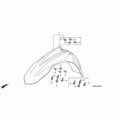 Схема узла: Переднее крыло для Honda CRF450 CRF450R