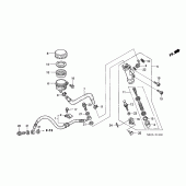 Схема вузла: Rr. головний гальмівний циліндр (CB1300 / F / F1 / S) для Honda CB1300 Super Four