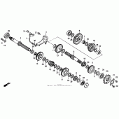 Схема вузла: Трансмісія для Honda XL600 Transalp