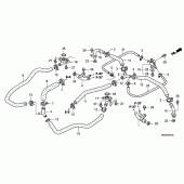 Схема узла: Труба водная для Honda GL1800 Gold Wing