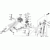 Схема вузла: Задній гальмівний циліндр (Cbr500Ra) для Honda CBR500