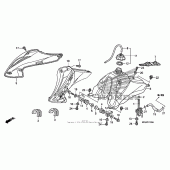 Схема вузла: Паливний бак (1) для Honda CRF230 CRF230F