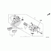 Схема вузла: Задній гальмівний супорт для Honda CRF250 CRF250L