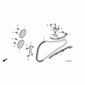 Схема вузла: Ланцюг ГРМ & Натяжник & Заспокоювач для Honda FJS400 Silver Wing