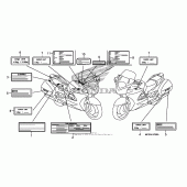 Схема узла: Информационные наклейки для Honda ST1300 Pan-European