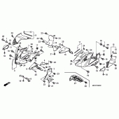 Схема узла: Middle cowl для Honda NT700 Deauville
