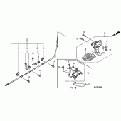 Схема вузла: Parking brake rod knob для Honda FJS400 Silver Wing