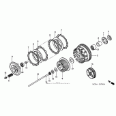 Схема вузла: Зчеплення для Honda VT1100 Shadow Sabre