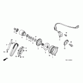 Схема вузла: Привід стартера для Honda CB1000 CB1000F