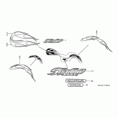 Схема вузла: Stripe / mark (VT1100C22 / 3/4/5) для Honda VT1100 Shadow Sabre