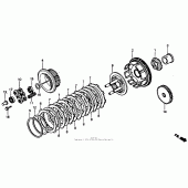 Схема узла: Сцепление для Honda VTR250 VTR