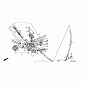 Схема вузла: Передній гальмівний циліндр для Honda CRF250 CRF250X