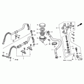 Схема узла: Задний тормозной цилиндр для Honda CB600F Hornet