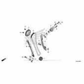 Схема вузла: Ланцюг ГРМ & Натяжник & Заспокоювач для Honda CRF1000 Africa Twin