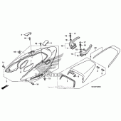 Схема вузла: Задній обтічник для Honda VFR800 Interceptor