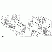 Схема вузла: Передній гальмівний супорт для Honda GL1500 Gold Wing Interstate