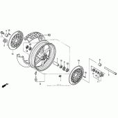 Схема узла: Переднее колесо 93-95 для Honda CBR900RR CBR900RR Fireblade