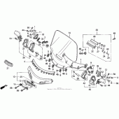 Схема вузла: Se вітрове скло 95 для Honda GL1500 Gold Wing Special Edition