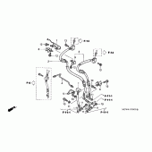 Схема вузла: Передній гальмівний шланг для Honda VFR800 Interceptor