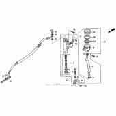 Схема вузла: Задній гальмівний циліндр для Honda CBR600 CBR600F Smokin Joe s Edition