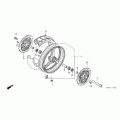 Схема вузла: Переднє колесо для Honda XL1000V Varadero