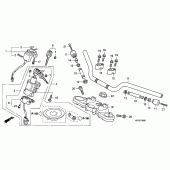 Схема вузла: Верхня траверса & Кліпон керма для Honda CB600F Hornet