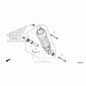 Схема вузла: Задній амортизатор для Honda CB1000 CB1000R