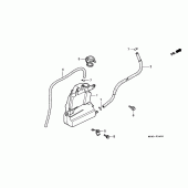 Схема узла: Резервный бак для Honda ST1100 Pan-European Police