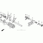 Схема вузла: Shift drum для Honda XR250