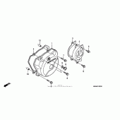 Схема вузла: Ліва кришка картера для Honda XR650