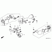 Схема узла: Поворотники (2) для Honda GL1500 F6C