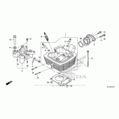 Схема вузла: Головка циліндра для Honda CRF150 CRF150F