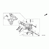 Схема узла: Задний тормозной суппорт для Honda RVT1000R RVT RC51