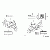 Схема вузла: Інформаційні наклейки для Honda GL1500 Valkyrie