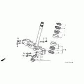 Схема узла: Рулевая траверса для Honda XR250